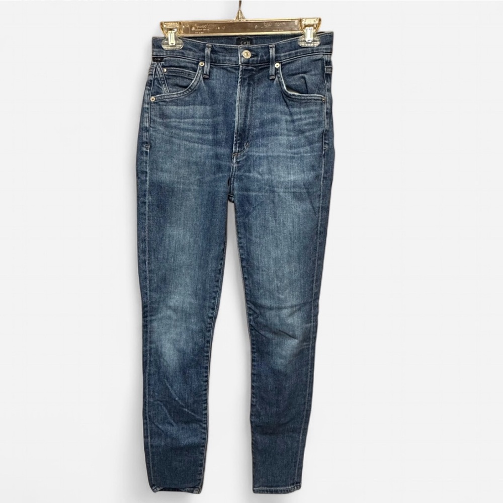 Citizens of Humanity Chrissy Uber High Rise Skinny Blue Jeans